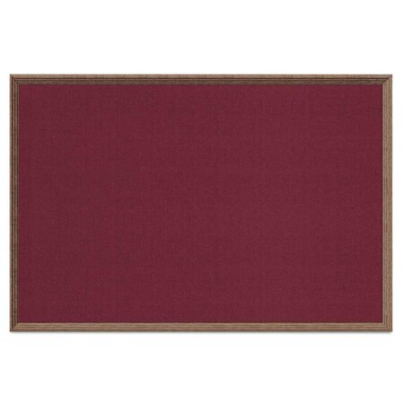 United Visual Products Decor Wood Combo Board, 48"x36", Cherry/White Porcelain & Amethyst UV703DEFAB-CHERRY-WHTPORC-AMETHY